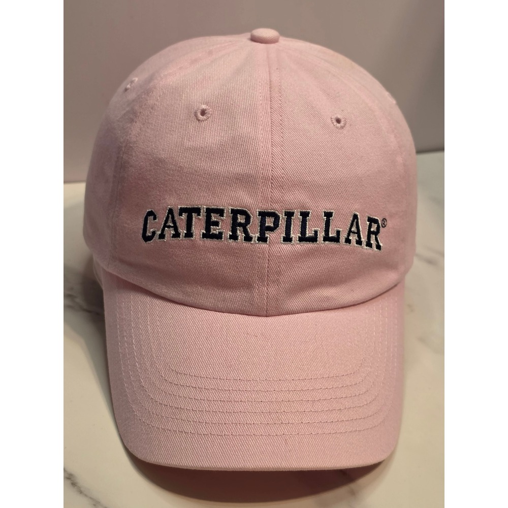 Caterpillar CAT Womens Pink Embroidered Baseball Cap Hat Adjustable Cotton Cyrk